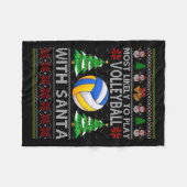 Am wahrscheinlichsten ist es, Volleyball mit Santa Fleecedecke (Vorderseite (Horizontal))