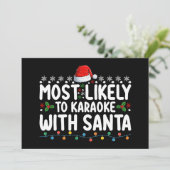 Am wahrscheinlichsten Karaoke mit Weihnachten Einladung (Stehend Vorderseite)