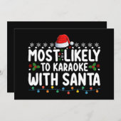 Am wahrscheinlichsten Karaoke mit Weihnachten Einladung (Vorne/Hinten)