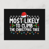 Am wahrscheinlichsten klettert die Weihnachtsbaumf Postkarte (Vorderseite)