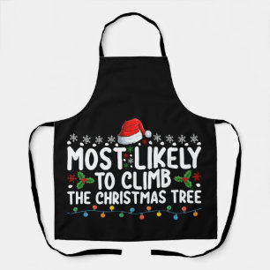 Am wahrscheinlichsten klettert die Weihnachtsbaumf Schürze