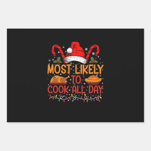 Am wahrscheinlichsten kochen den ganzen Erntedank  Geschenkpapier Set (Vorderseite)