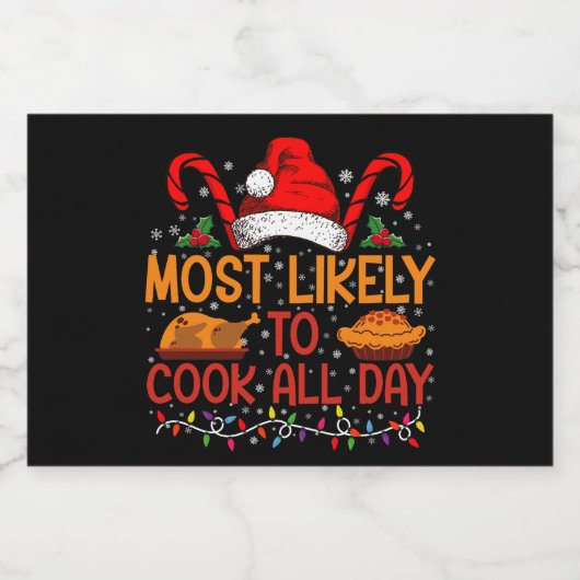 Am wahrscheinlichsten kochen den ganzen Erntedank  Lebensmitteletikett (Einzelnes Label)