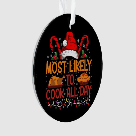 Am wahrscheinlichsten kochen den ganzen Erntedank  Ornament (Vorderseite)