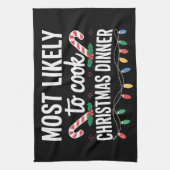 Am wahrscheinlichsten kochen Weihnachtsessen Famil Geschirrtuch (Vertikal)