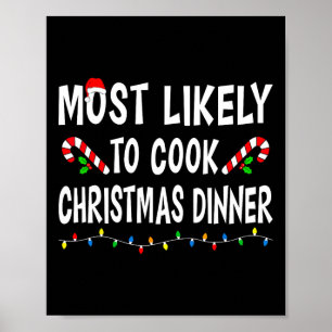 Am wahrscheinlichsten kochen Weihnachtsessen Famil Poster