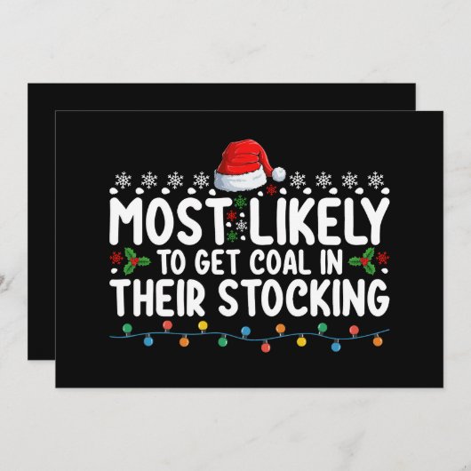 Am wahrscheinlichsten Kohle in ihren Strumpf Chris Einladung (Vorne/Hinten)