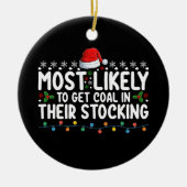 Am wahrscheinlichsten Kohle in ihren Strumpf Chris Keramik Ornament (Vorne)