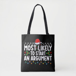 Am wahrscheinlichsten löst ein Weihnachtsfamiliena Tasche