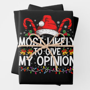 Am Wahrscheinlichsten Meine Meinung Lustiges Weihn Geschenkpapier Set