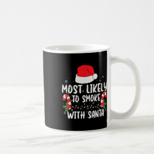 Am wahrscheinlichsten mit Weihnachtslicht rauchen Kaffeetasse