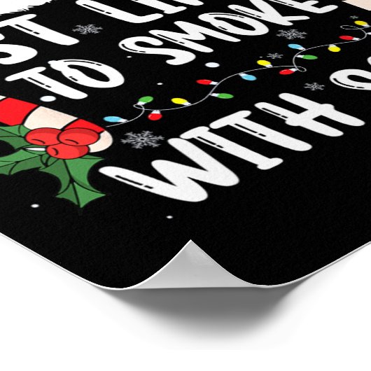 Am wahrscheinlichsten mit Weihnachtslicht rauchen Poster (Ecke)