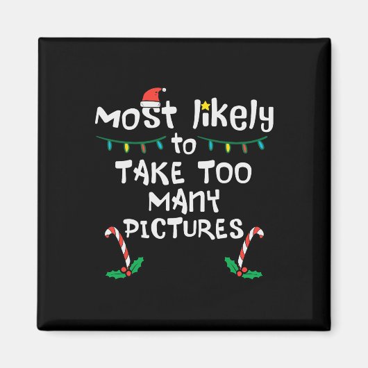 Am wahrscheinlichsten nehmen Bilder Weihnachts Wei Magnet (Vorne)