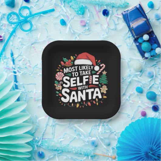 Am wahrscheinlichsten nehmen Sie Selfie mit Weihna Pappteller (Party)