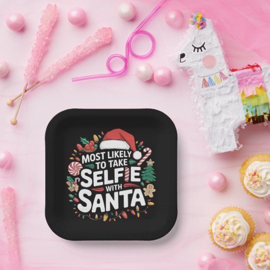 Am wahrscheinlichsten nehmen Sie Selfie mit Weihna Pappteller (Party)