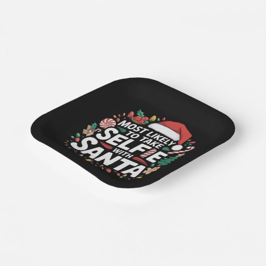 Am wahrscheinlichsten nehmen Sie Selfie mit Weihna Pappteller (Gewinkelt)