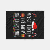 Am wahrscheinlichsten Nickerchen auf Weihnachts Fa Fleecedecke (Vorderseite (Horizontal))