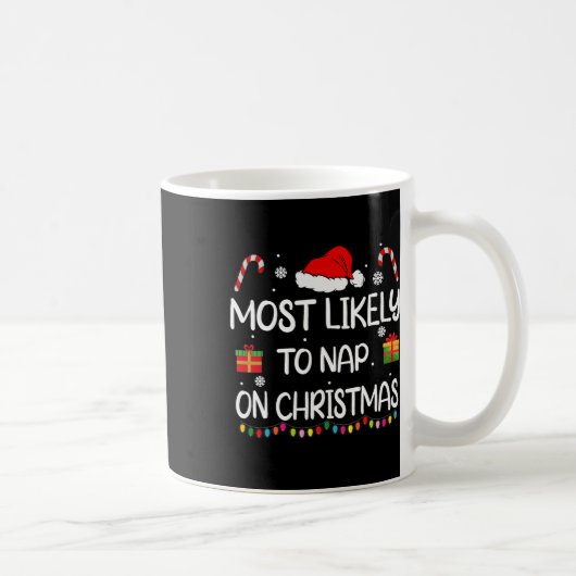 Am wahrscheinlichsten Nickerchen auf Weihnachts Fa Kaffeetasse (Rechts)