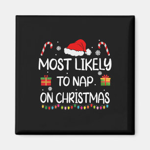 Am wahrscheinlichsten Nickerchen auf Weihnachts Fa Magnet