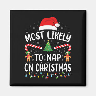 Am wahrscheinlichsten Nickerchen auf Weihnachts-Sq Magnet