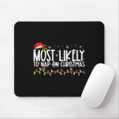 Am wahrscheinlichsten Nickerchen einer Weihnachtsf Mousepad (Mit Mouse)