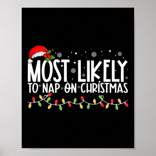 Am wahrscheinlichsten Nickerchen einer Weihnachtsf Poster (Vorne)
