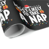 Am wahrscheinlichsten nimmt ein Nickerchen Weihnac Geschenkpapier (Rolleneckpunkt)