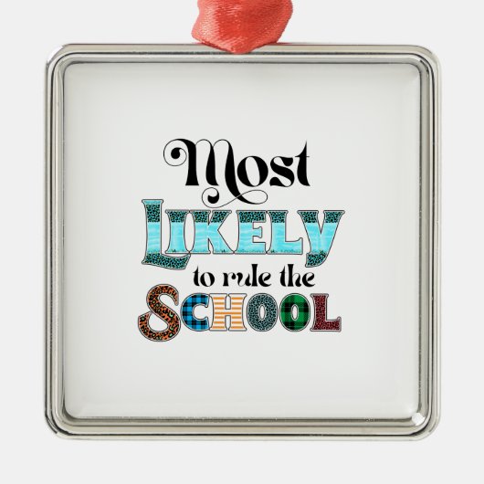 Am wahrscheinlichsten regiert die Schule Ornament Aus Metall (Vorne)