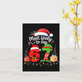 Am wahrscheinlichsten sagt 67 Meme Six Seven Santa Karte (Gelbe Blume)