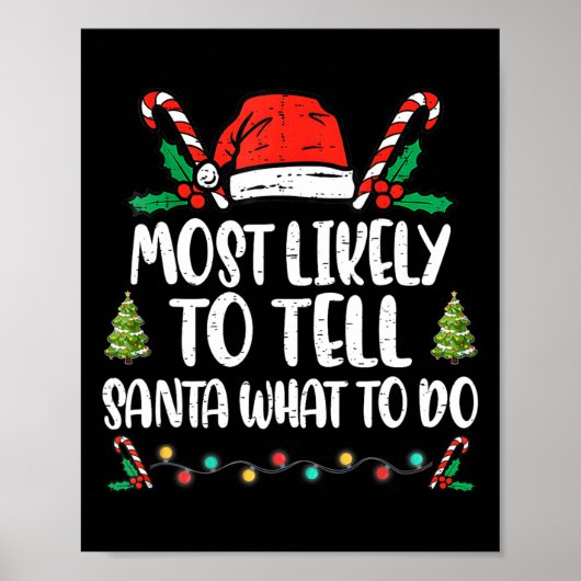 Am wahrscheinlichsten sagt er dem Weihnachtsmann, Poster (Vorne)