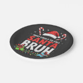 Am wahrscheinlichsten, Santa Bruh Funny Xmas anzur Pappteller (Schrägansicht)