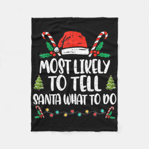 Am Wahrscheinlichsten Santa Erzählt, Was Er Tun So Fleecedecke