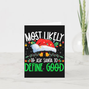 Am Wahrscheinlichsten Santa Fragen, um Gute Lustig Karte