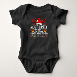 Am Wahrscheinlichsten Santa Sagt, Was Er Tun Soll Baby Strampler