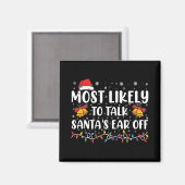 Am wahrscheinlichsten, Santas Ohr von Familie Xmas Magnet (Vorderseite/Rückseite)