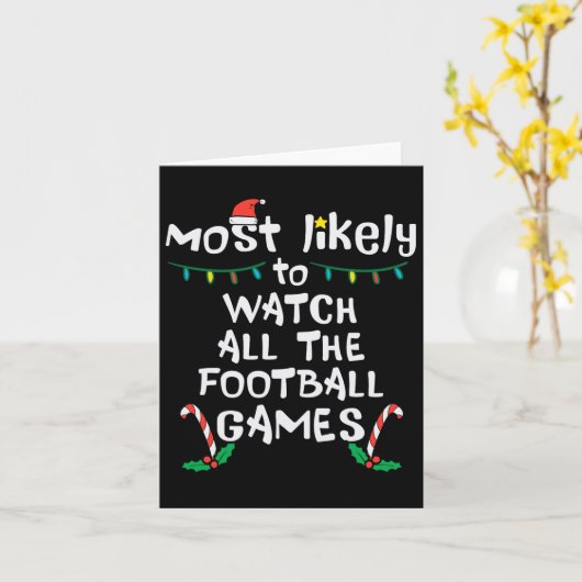 Am wahrscheinlichsten schauen Fußball Weihnachten Karte (Gelbe Blume)