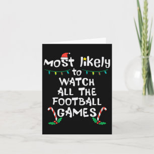 Am wahrscheinlichsten schauen Fußball Weihnachten Karte