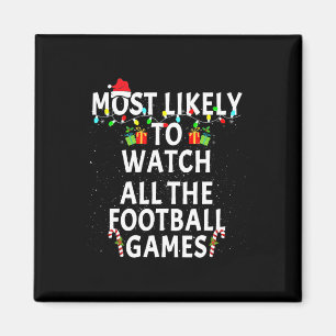 Am wahrscheinlichsten schauen Fußball Weihnachten  Magnet