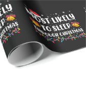 Am wahrscheinlichsten schlafen durch Weihnachten F Geschenkpapier (Rolleneckpunkt)