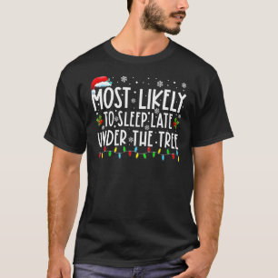 Am wahrscheinlichsten schläft er unter dem Baumwol T-Shirt