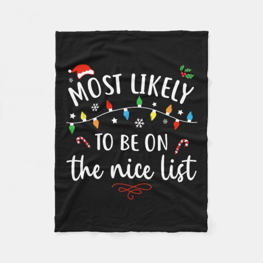 Am wahrscheinlichsten sehen Sie alle Weihnachten F Fleecedecke (Vorderseite)