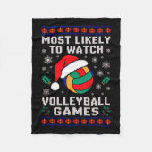 Am wahrscheinlichsten sehen Sie Volleyball Weihnac Fleecedecke (Vorderseite)