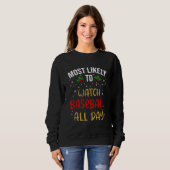 Am wahrscheinlichsten sieht man Baseball den ganze Sweatshirt (Vorne ganz)