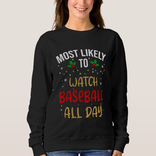 Am wahrscheinlichsten sieht man Baseball den ganze Sweatshirt (Vorderseite)
