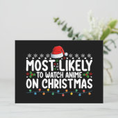 Am wahrscheinlichsten sieht man die Weihnachtsfami Einladung (Stehend Vorderseite)