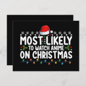 Am wahrscheinlichsten sieht man die Weihnachtsfami Postkarte (Vorne/Hinten)