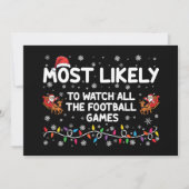 Am wahrscheinlichsten sind alle Fußballspiele. Einladung (Vorderseite)