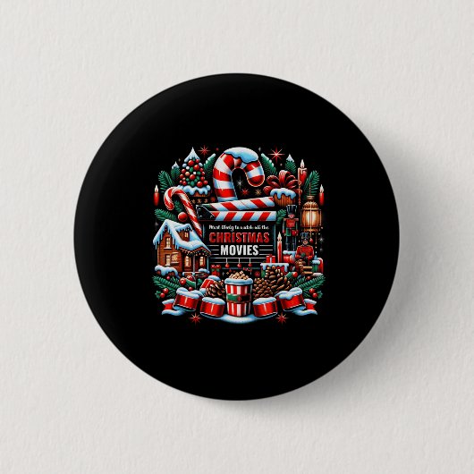 Am wahrscheinlichsten sind alle Weihnachtsfilme Button (Vorderseite)