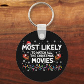 Am wahrscheinlichsten sind alle Weihnachtsfilme. Schlüsselanhänger (Vorderseite)