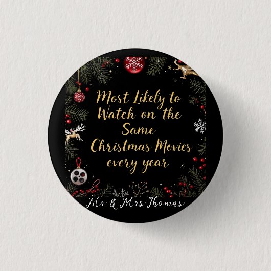 Am wahrscheinlichsten sind die gleichen Weihnachts Button (Vorderseite)